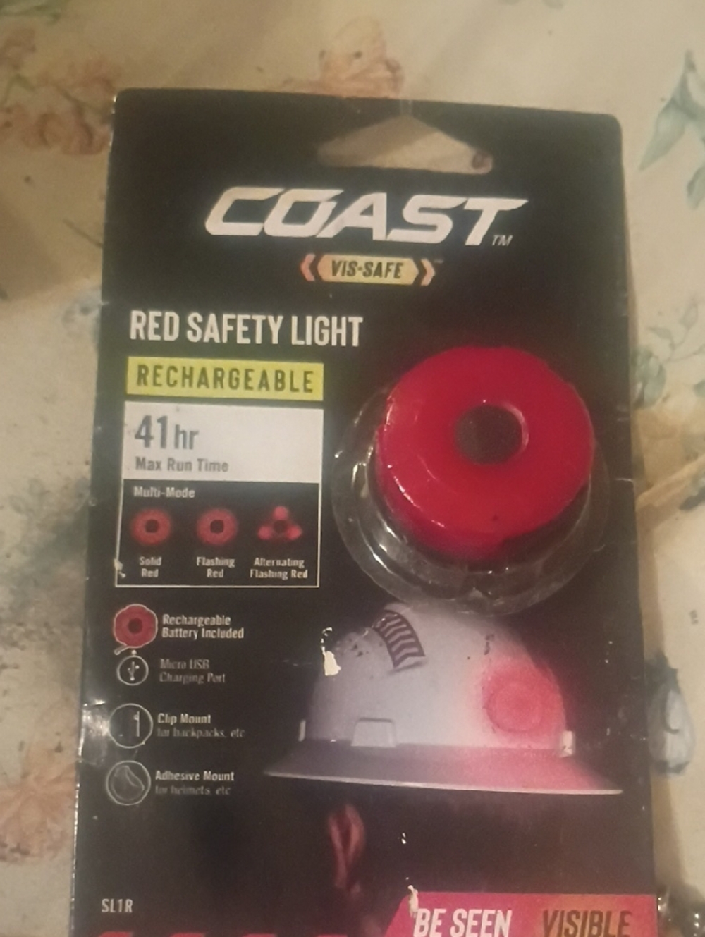 COAST Red Rechargeable Safety Light